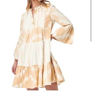 NWT! Faherty Vida Tie Dye Cotton Trapeze Dress, Size Medium